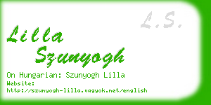 lilla szunyogh business card